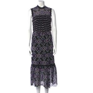 Sandro Ignacia Lace/Embroidered Pattern Dress